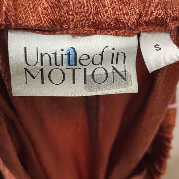 UNTITLED IN MOTION Satin Pants Women Small Brown Wide Leg Pajama Suiting - Picture 14 of 16
